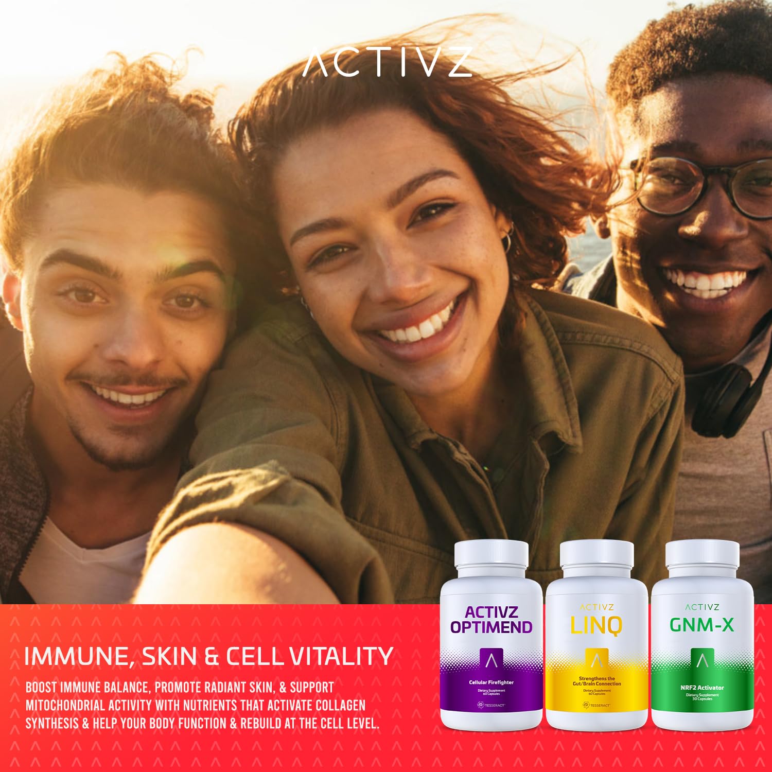 ACTIVZ Trifecta bottles in use during daily routine for energy and focus.