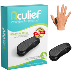Aculief wearable acupressure clip front view for portable stress relief
