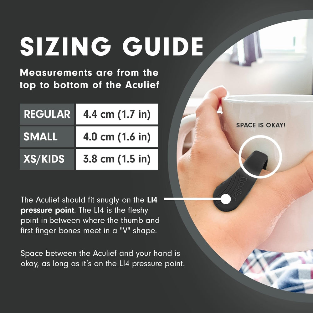 Aculief clip packaging close-up highlights compact, drug-free wellness
