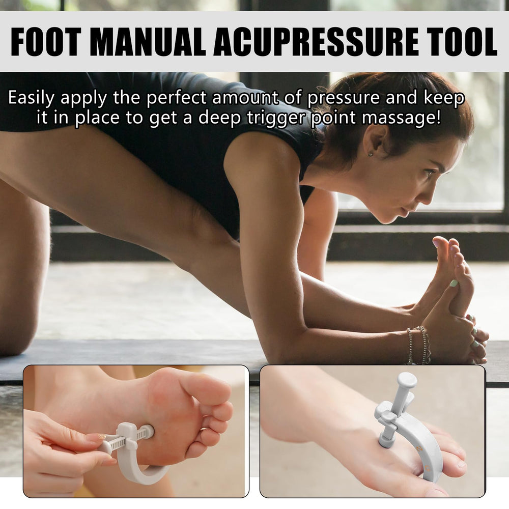 Acupuncture clip tool light gray finish with ergonomic strap-on appearance.
