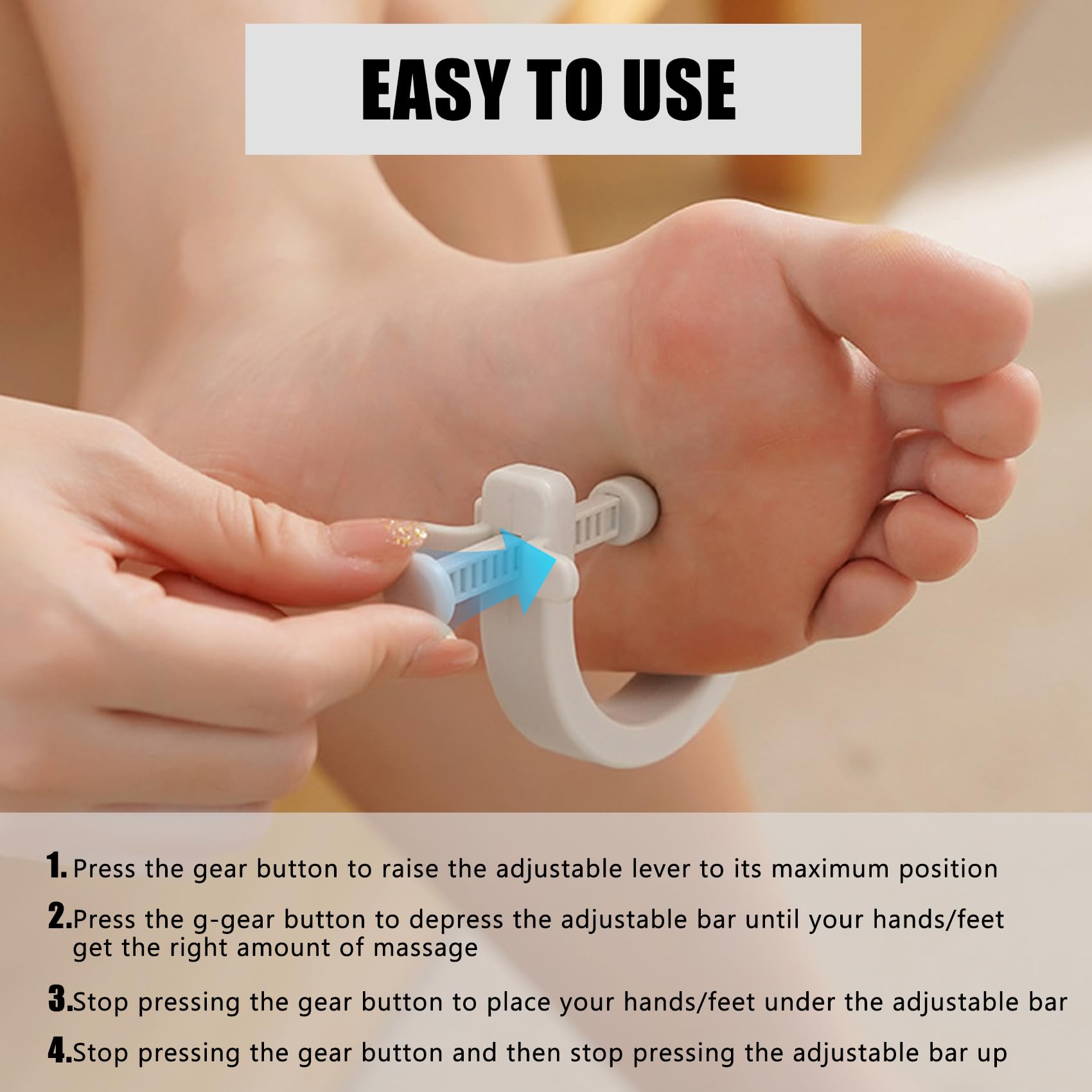 Acupuncture clip tool travel-friendly size fits in a bag for on-the-go relief.