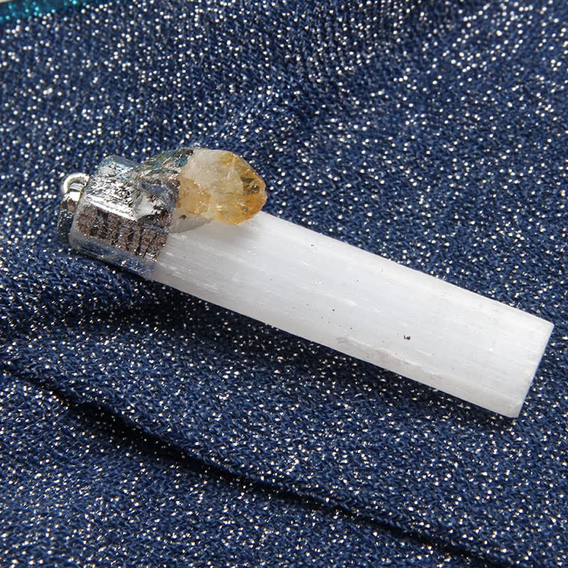 Acxico charged 925 silver necklace with natural crystal pendant worn daily for elegance