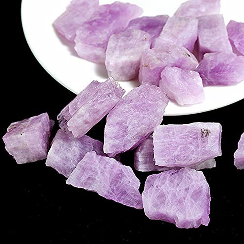 Acxico Kunzite rough stone collection featuring diverse shapes for decor