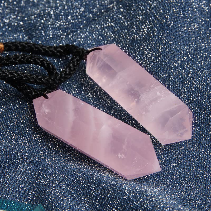 Acxico Rose Quartz Pendulum Necklace packaging ready for gifting