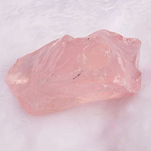 Acxico rose quartz crystal, unique texture for home decor and vibes.