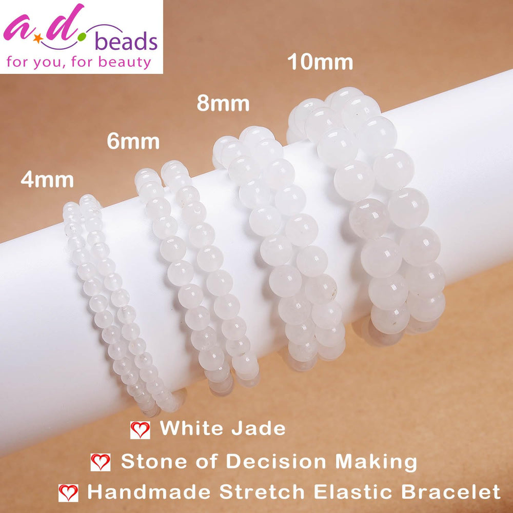 AD Beads elastic bracelet closeup shows durable cord and flexible fit.