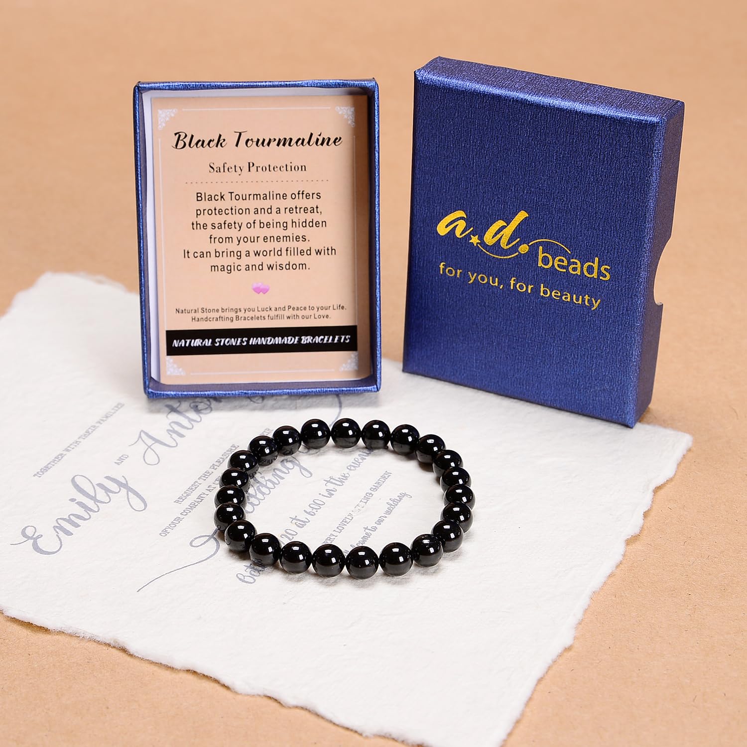 AD Beads stacked bracelets show a cohesive, natural look.