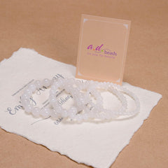 AD Beads unisex gemstone bracelet closeup suited for casual or formal wear.