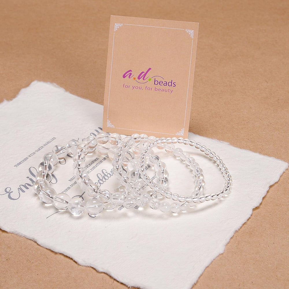 AD Beads Unisex Gemstone Bracelet on wrist demonstrates versatile style for casual to formal.