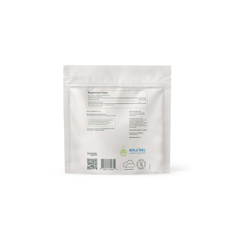 Adapt Naturals Bio-Avail Collagen+ coffee-mix next to cup for daily hydration