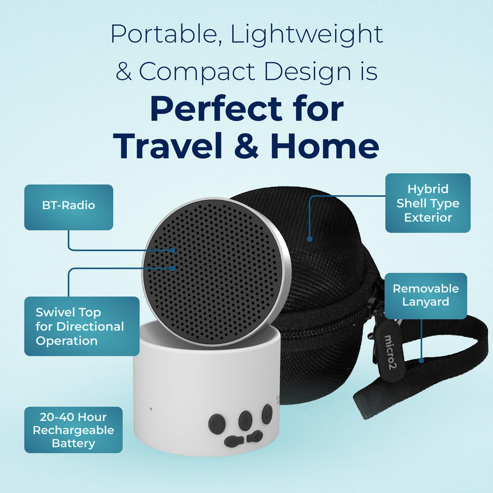 LectroFan Micro2 built-in microphone enables hands-free calls.