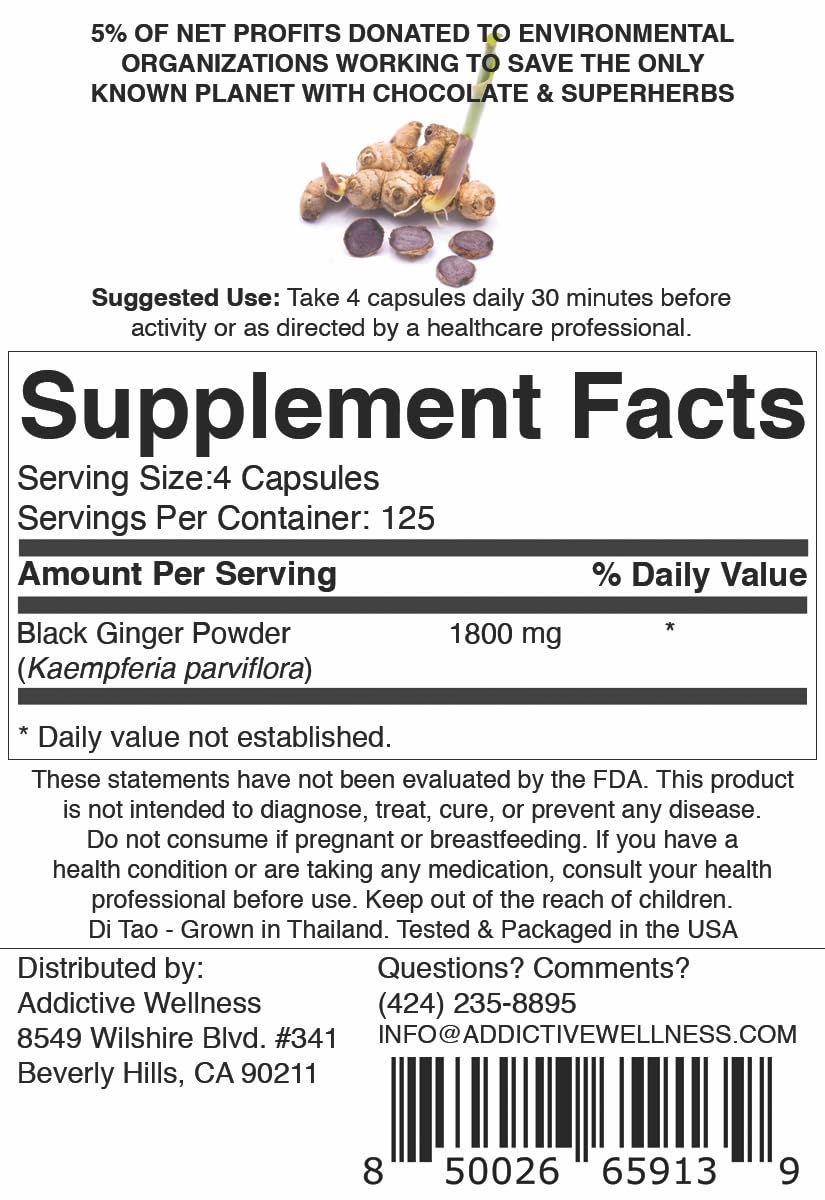 Addictive Wellness Kaempferia Parviflora root image highlighting traditional herbal extract.
