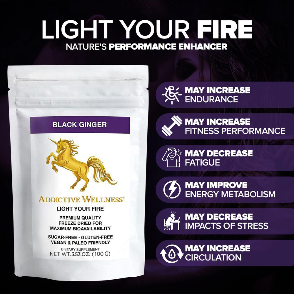 Addictive Wellness Thai Black Ginger powder pour shows easy daily dosing