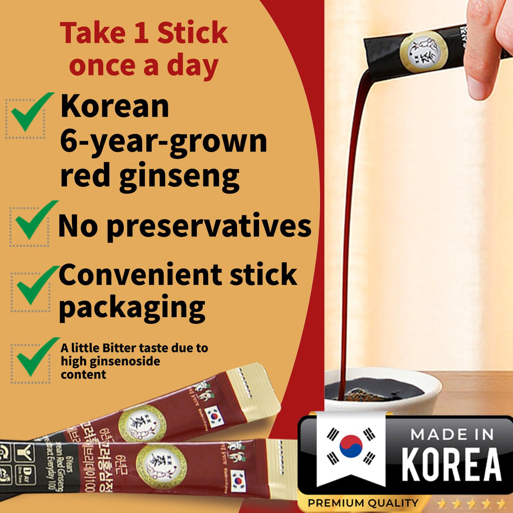 Addung pre-workout energy boost with six-year ginseng extract.