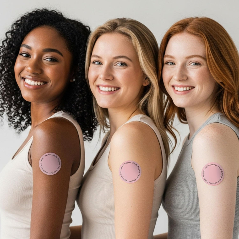 Adellina GLP-1 patches packaging and skin-friendly design emphasizes non-invasive application.