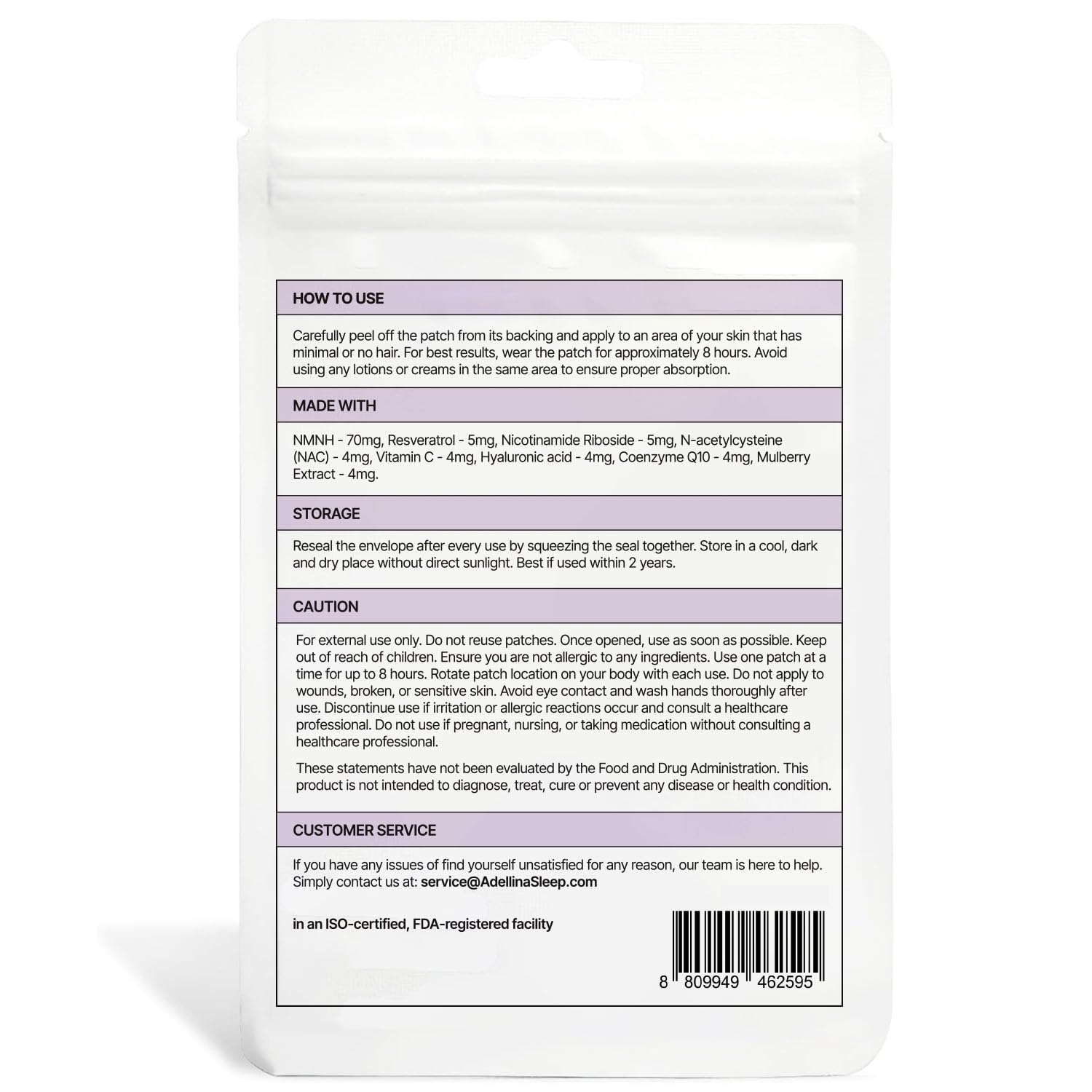 Adellina NAD+ patches in travel bag suggesting on-the-go wellness support.