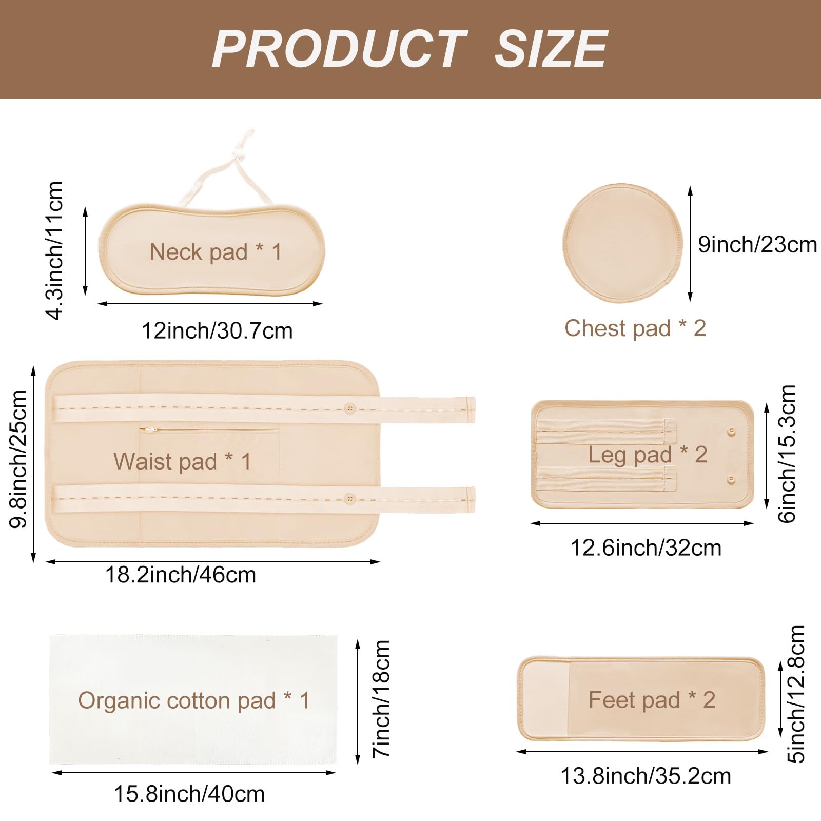 ADEQUAS Organic Cotton Pad soft, washable base for repeated use with any wrap