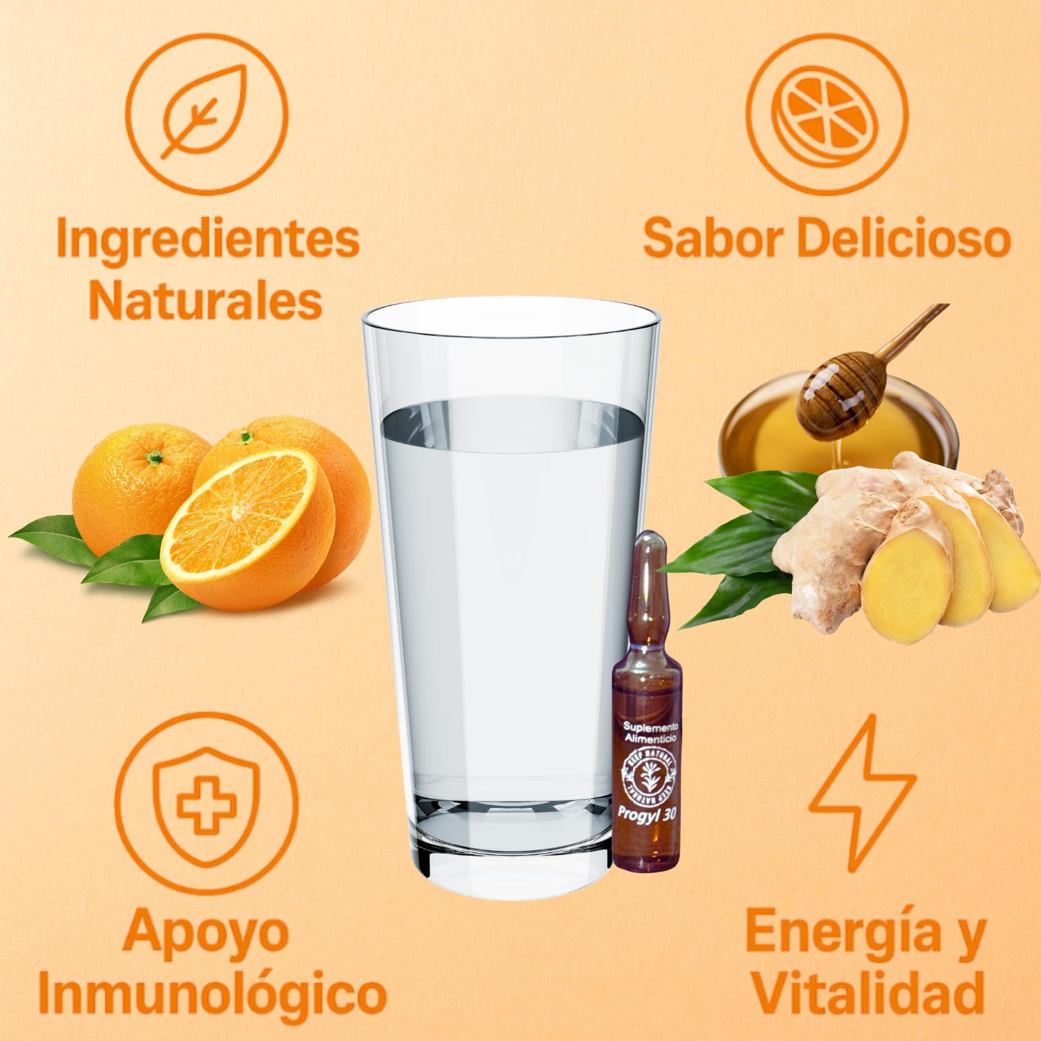 Aderogyl ampoule being opened shows mess-free use at home, work, or travel.