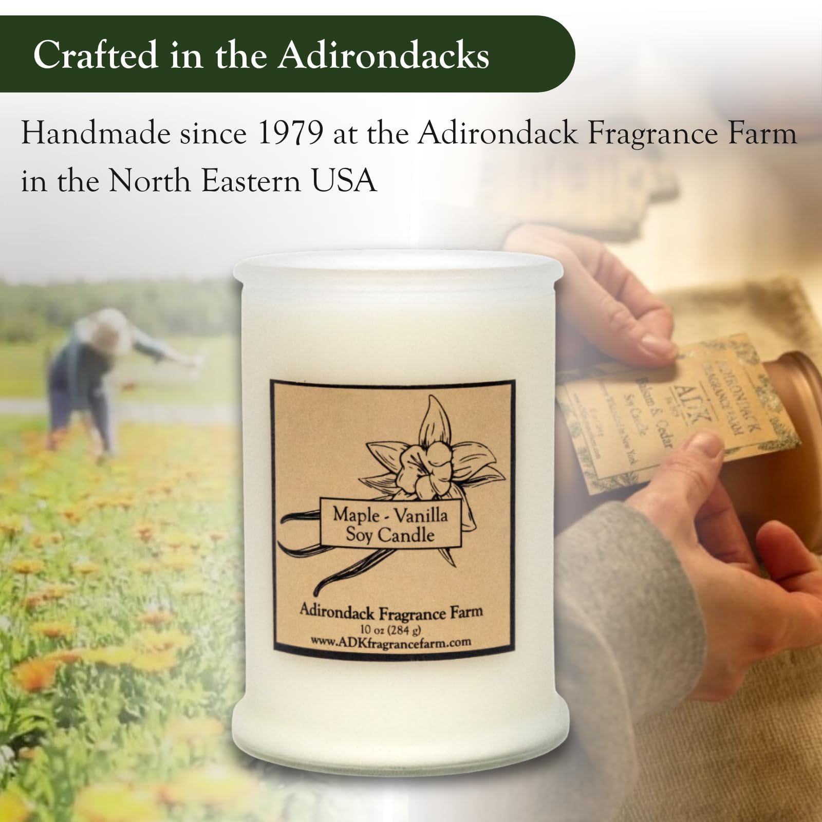 adirondack Maple Vanilla candle gift pack ready for gifting