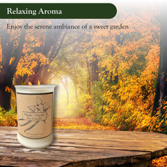 adirondack Maple Vanilla candle melted wax pool creates serene ambience