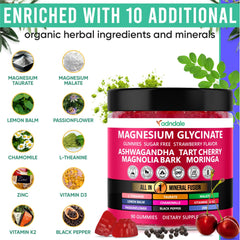 Adndale Magnesium Glycinate Gummies bottle on counter for nightly routine