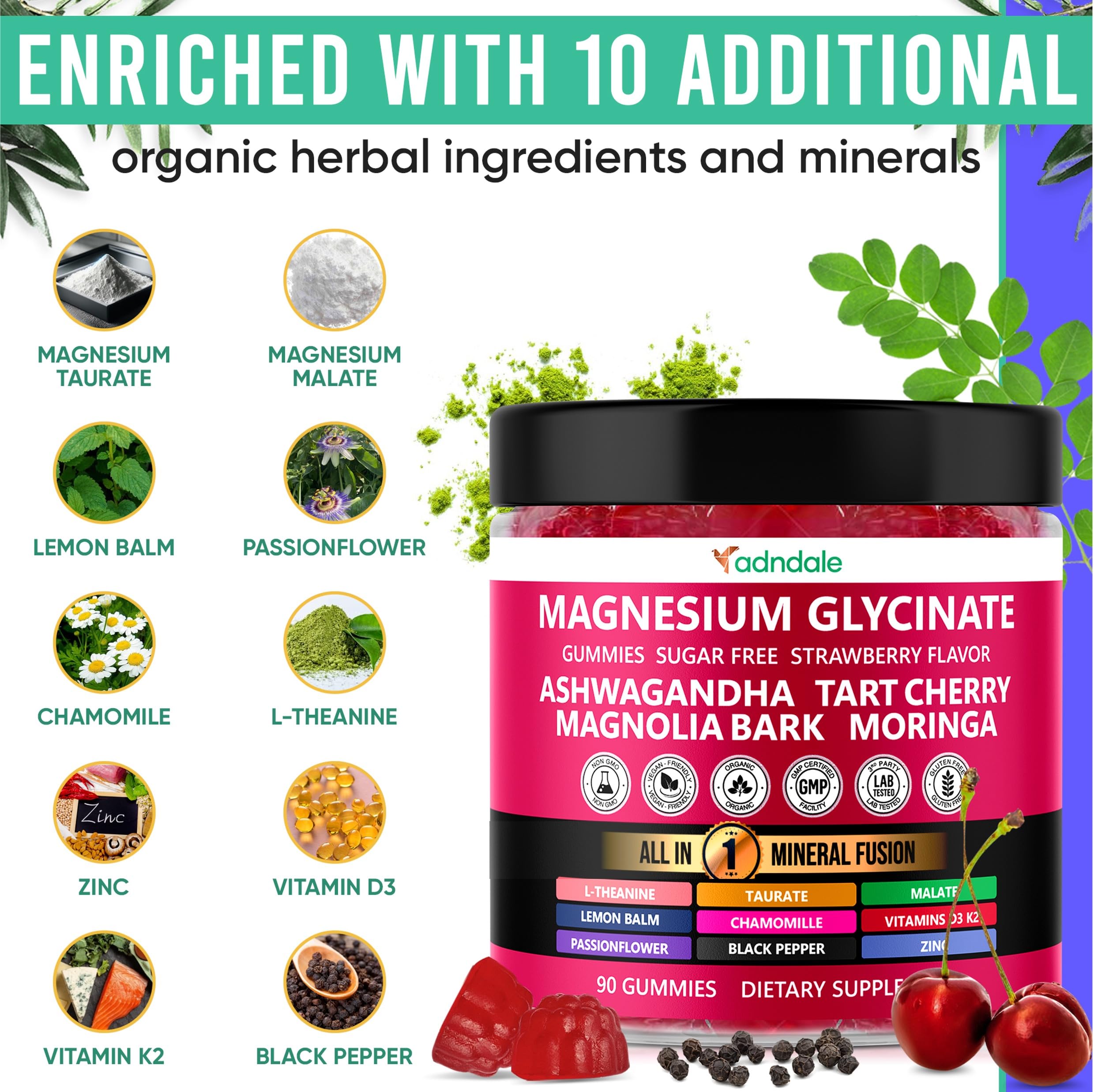 Adndale sugar-free gluten-free formulation supporting dietary preferences