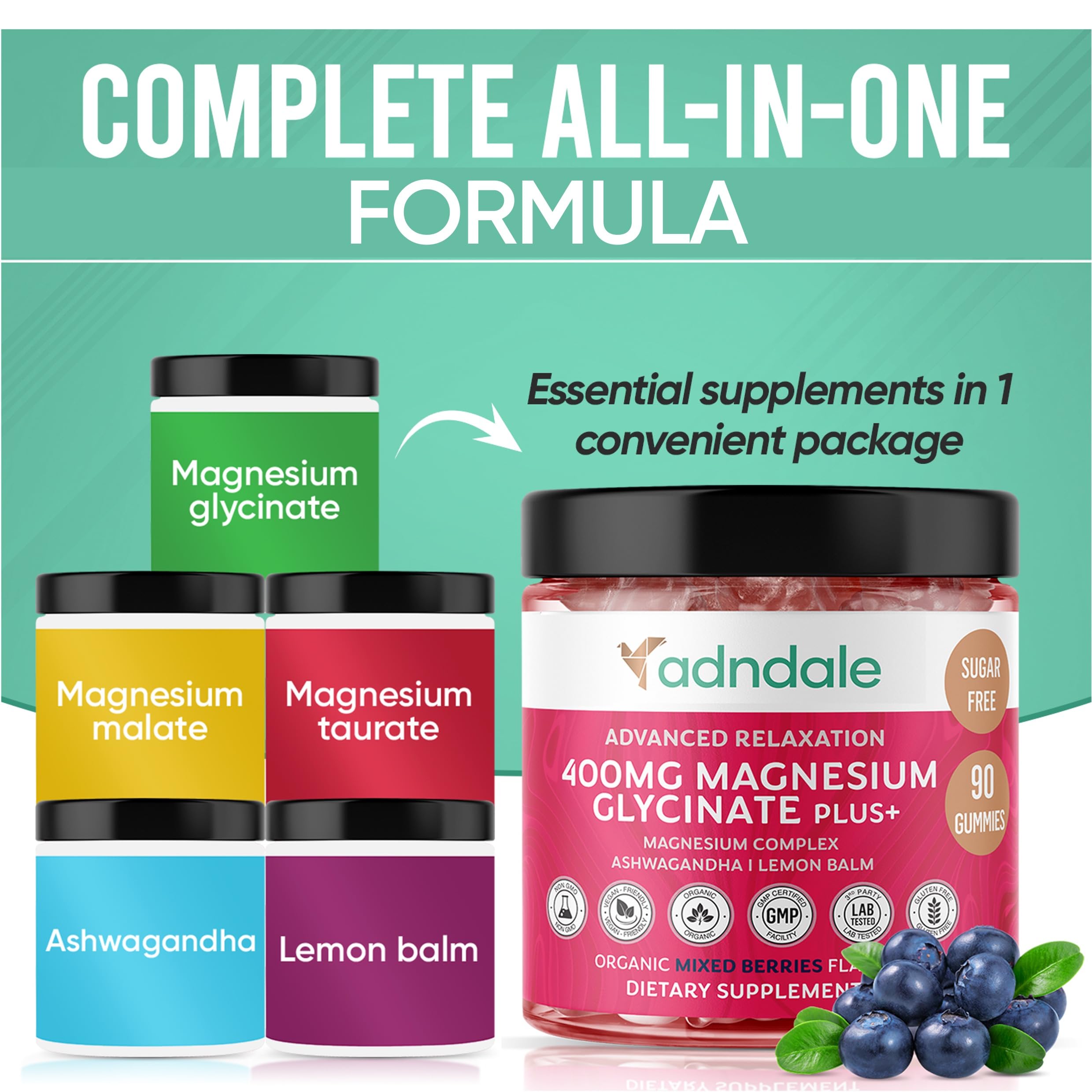 Adndale Vegan Gluten-Free Gummies suitable for the whole family.