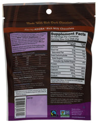 Adora Calcium Disk con chocolate orgánico, contiene 500 mg de calcio por porción.