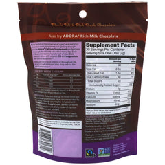 Adora dark chocolate calcium disk showcases premium taste and easy calcium support.