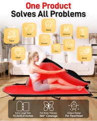 Adracy 2600-LED dual-wave matrix demonstrates even light delivery across the body.