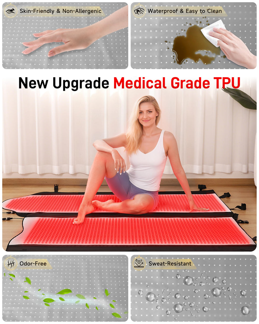 Adracy neoprene exterior provides soft, comfortable contact during therapy sessions.
