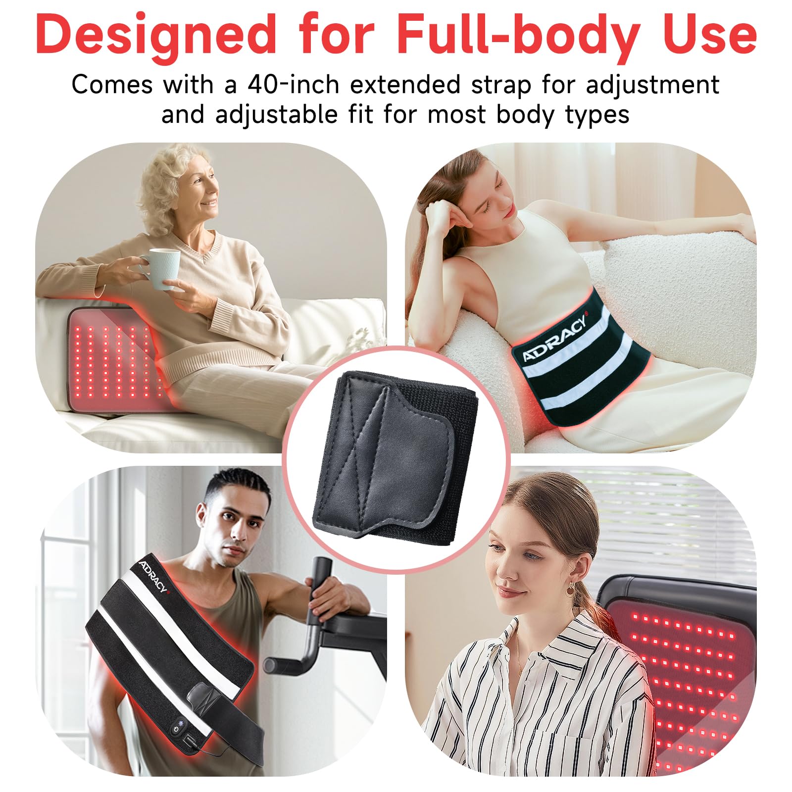 Adracy power cord extends about 78.74 inches for flexible placement.