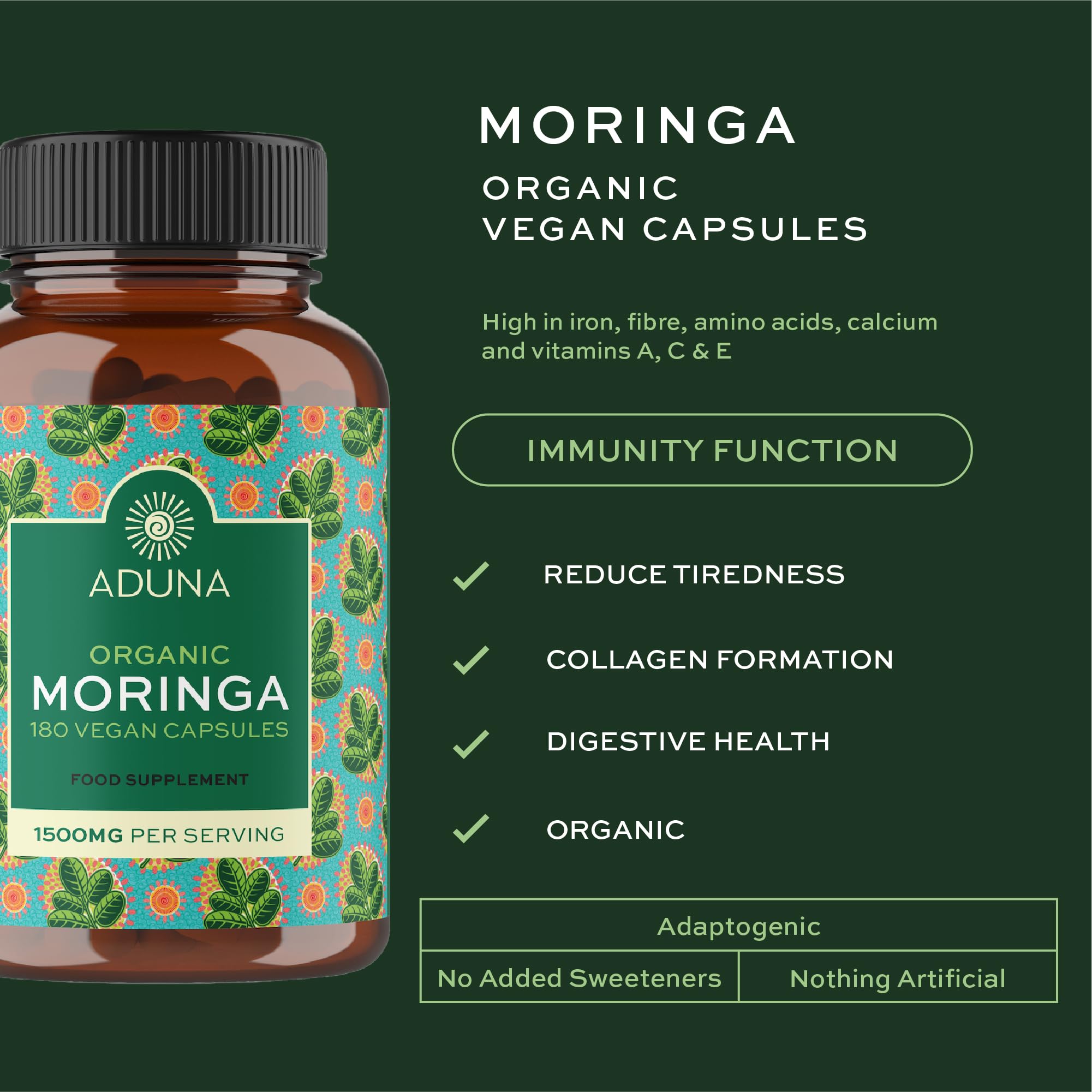 Daily dose dispensed from bottle for quick use