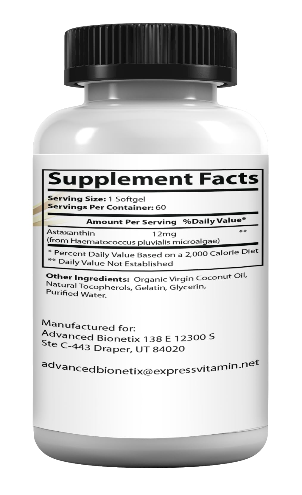 Softgels poured beside water, suggesting a convenient daily routine with Advanced Bionetix.