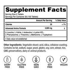 Closeup of Advanced Bionutritionals Advanced Amino Formula tablets for balanced amino acid support