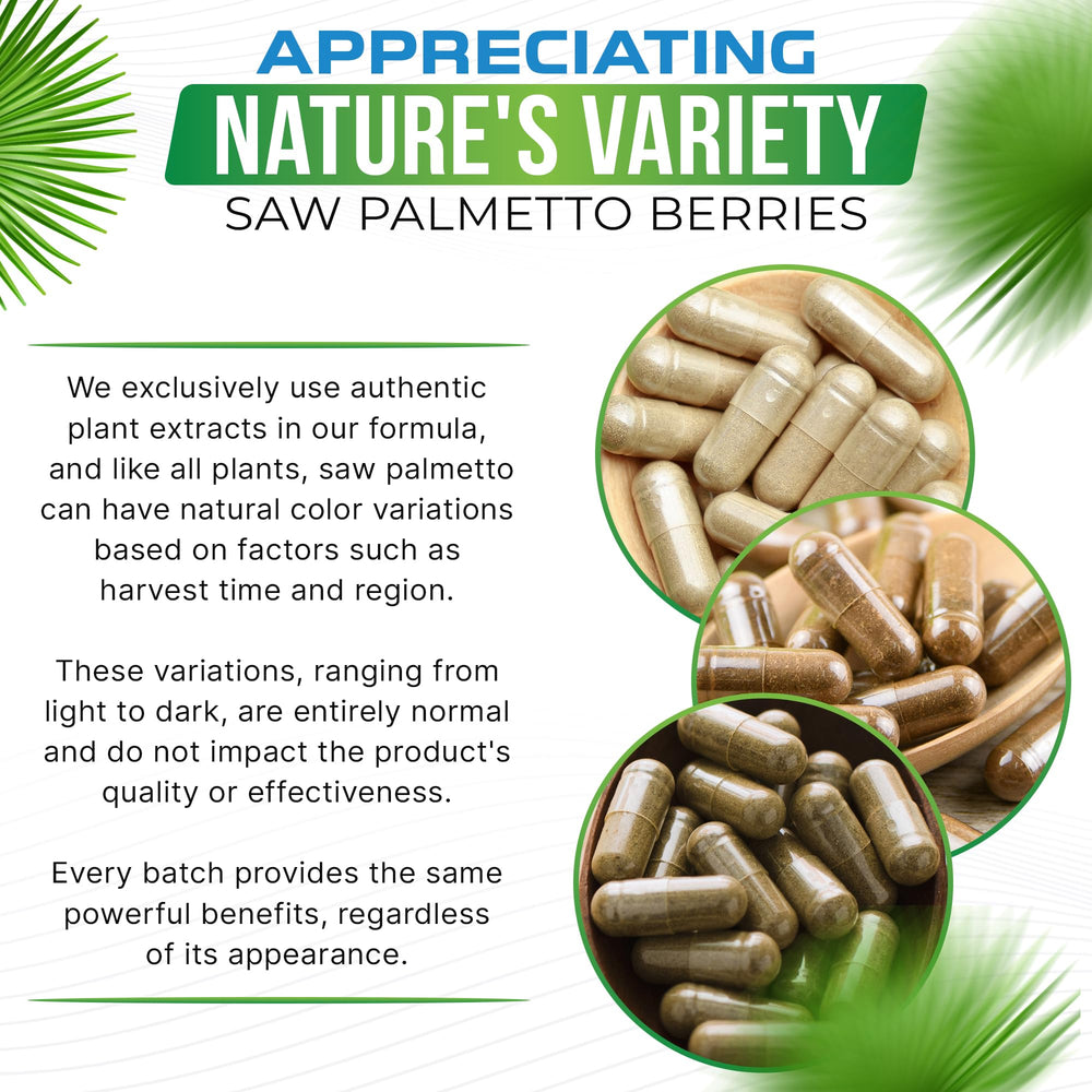 Advanced Nutrition Labs Saw Palmetto supplement in bright packaging promotes daily use.