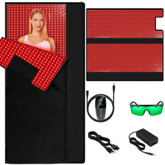 ADVARAYS red light therapy pad front view, ideal for home facial and body care.