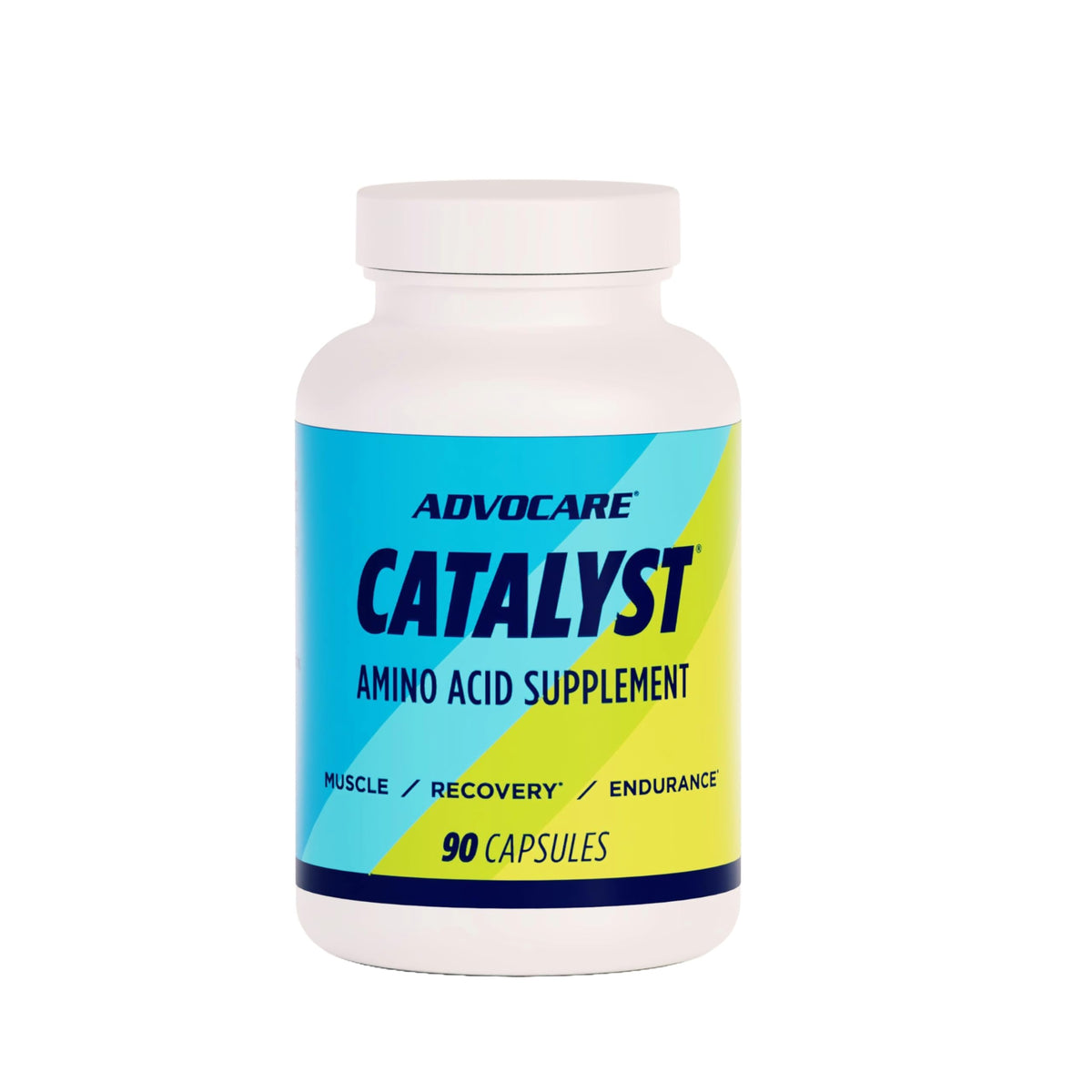 AdvoCare Catalyst bottle pour showing convenient amino acid support for workouts.