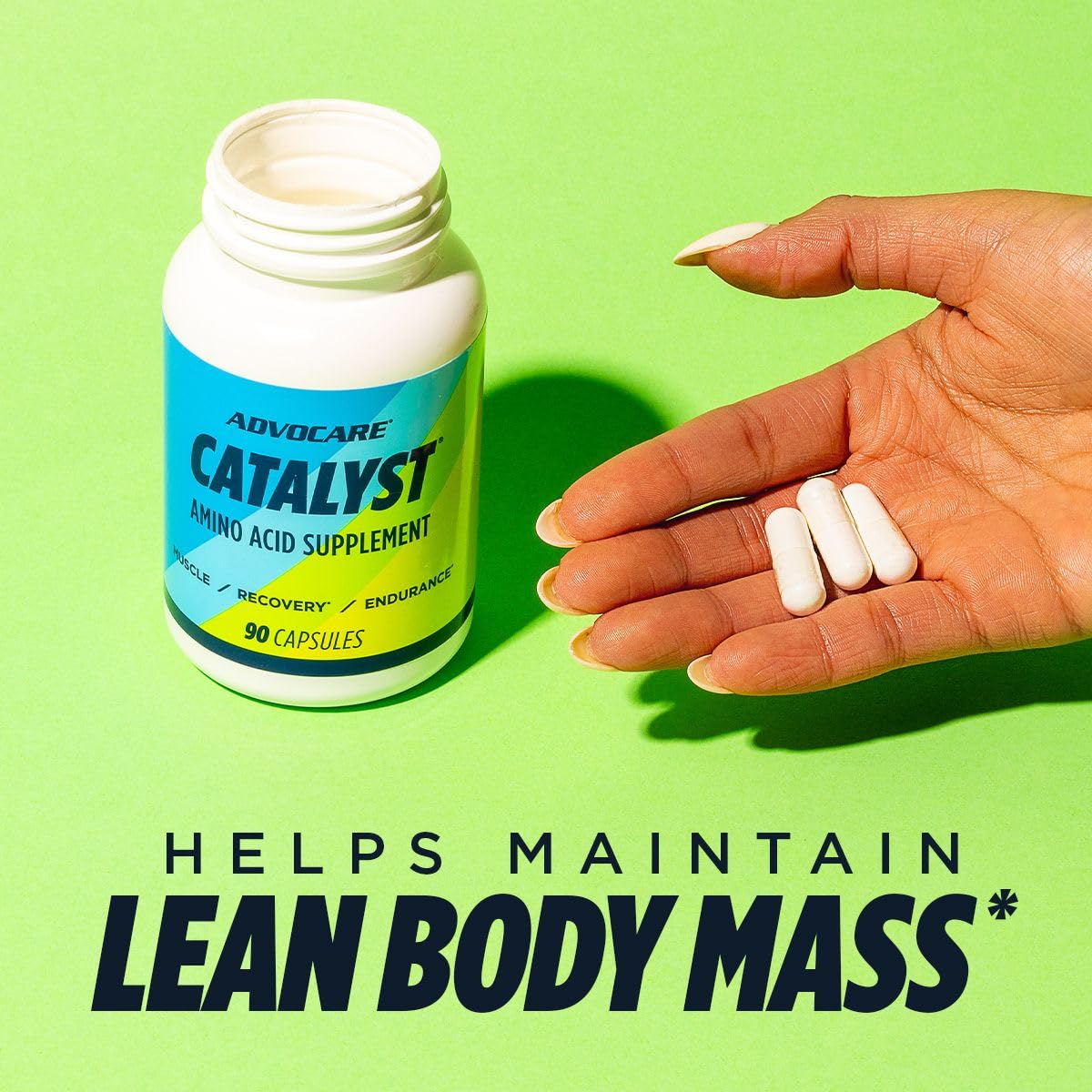 AdvoCare Catalyst ingredients-arginine-glutamine closeup communicates essential amino acids.