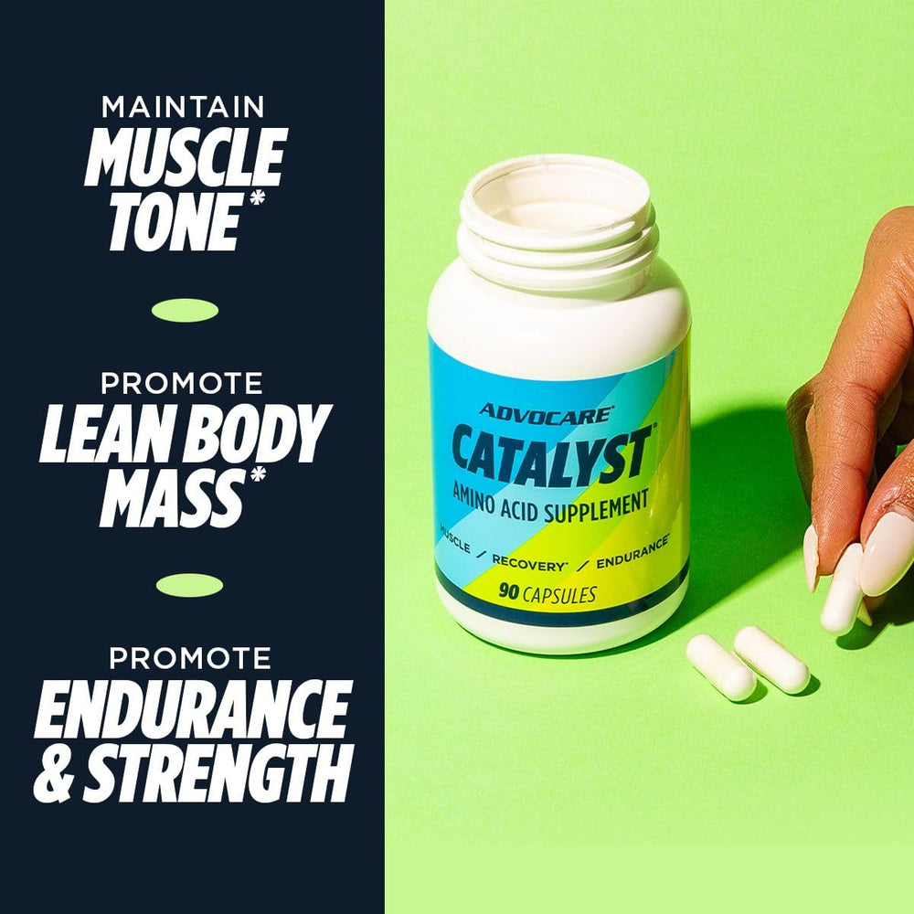 AdvoCare Catalyst preworkout scene suggests use around training sessions.