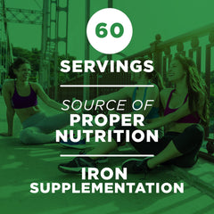 AdvoCare CorePlex with Iron caplets arranged for daily use.