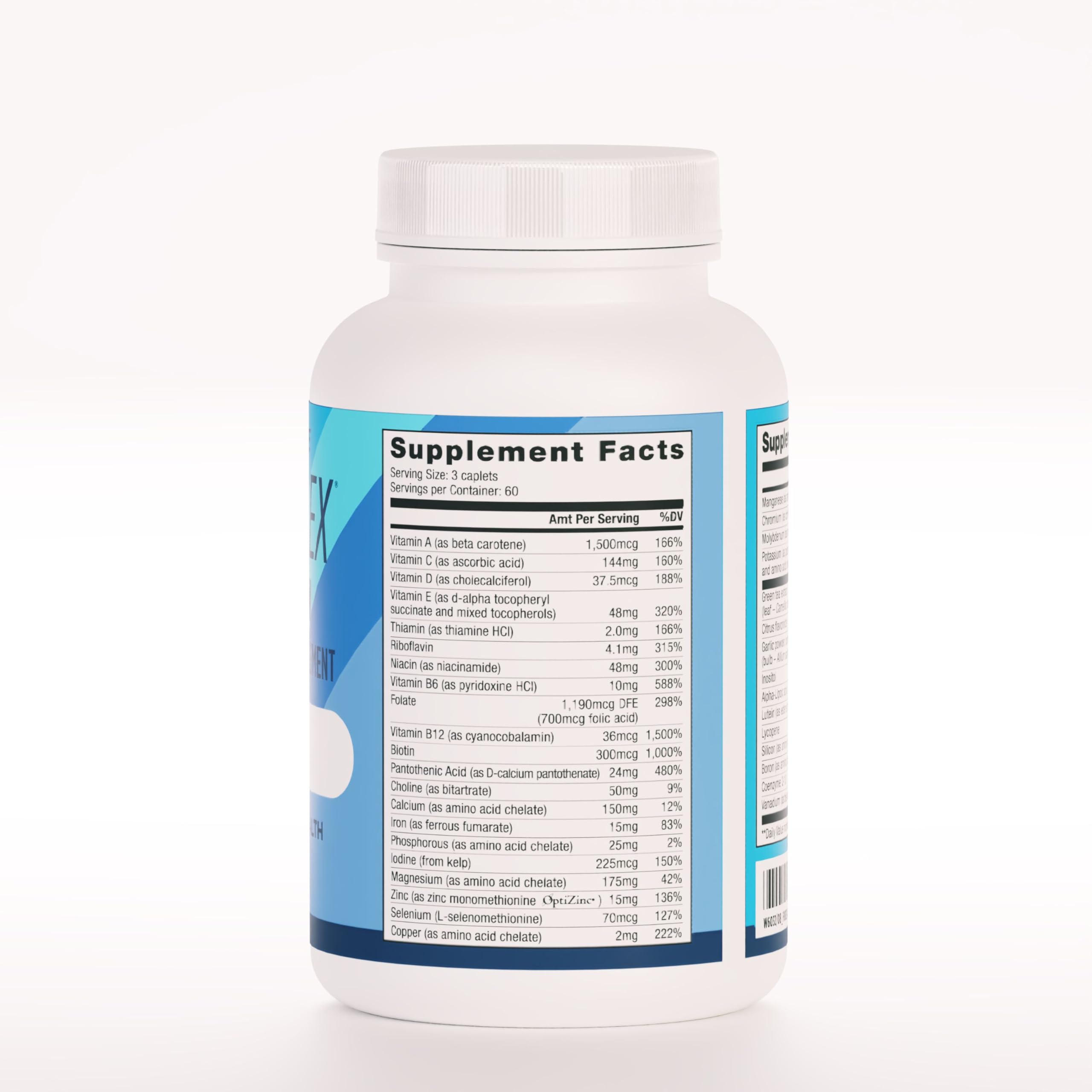 AdvoCare CorePlex with Iron label close-up highlights vitamins and iron.