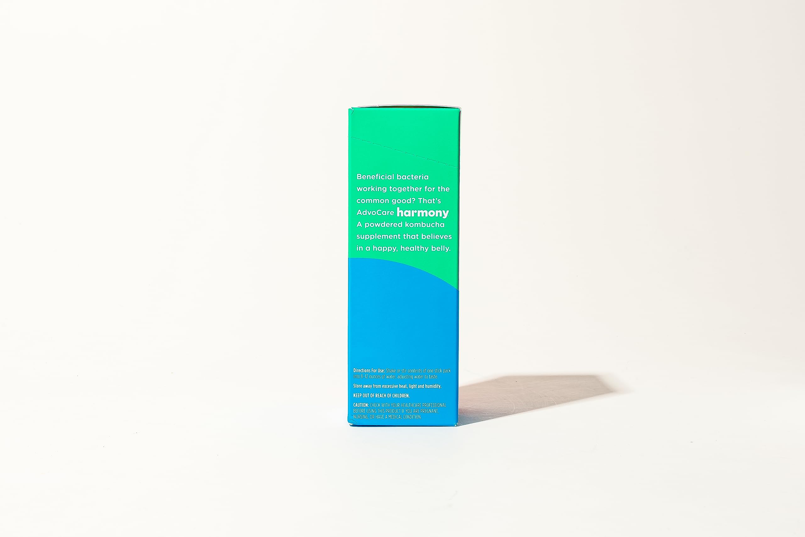 Harmony ingredients label highlighting probiotics, prebiotics, and vitamins