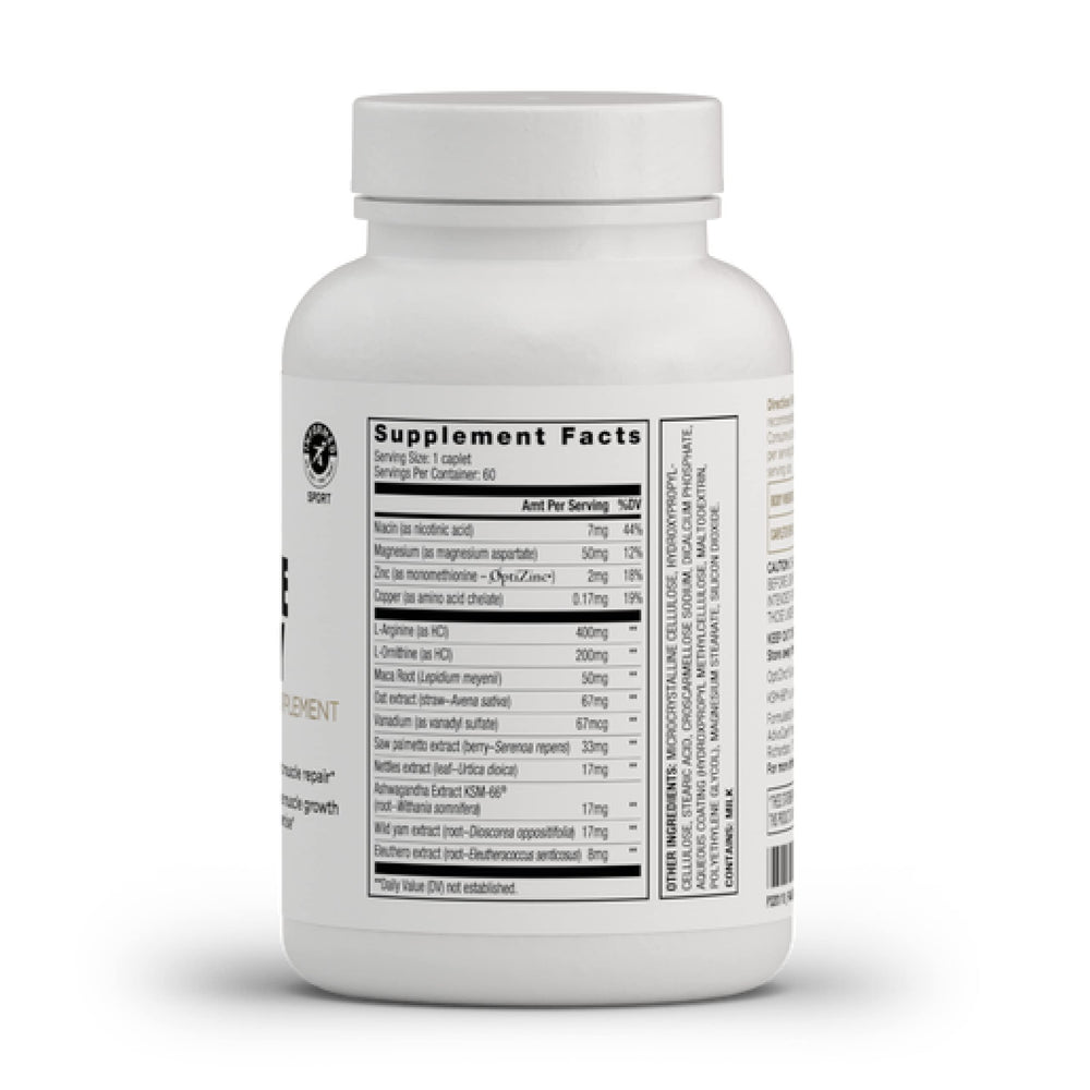 AdvoCare Nighttime Recovery bottle being poured for post-workout caplet dosing.