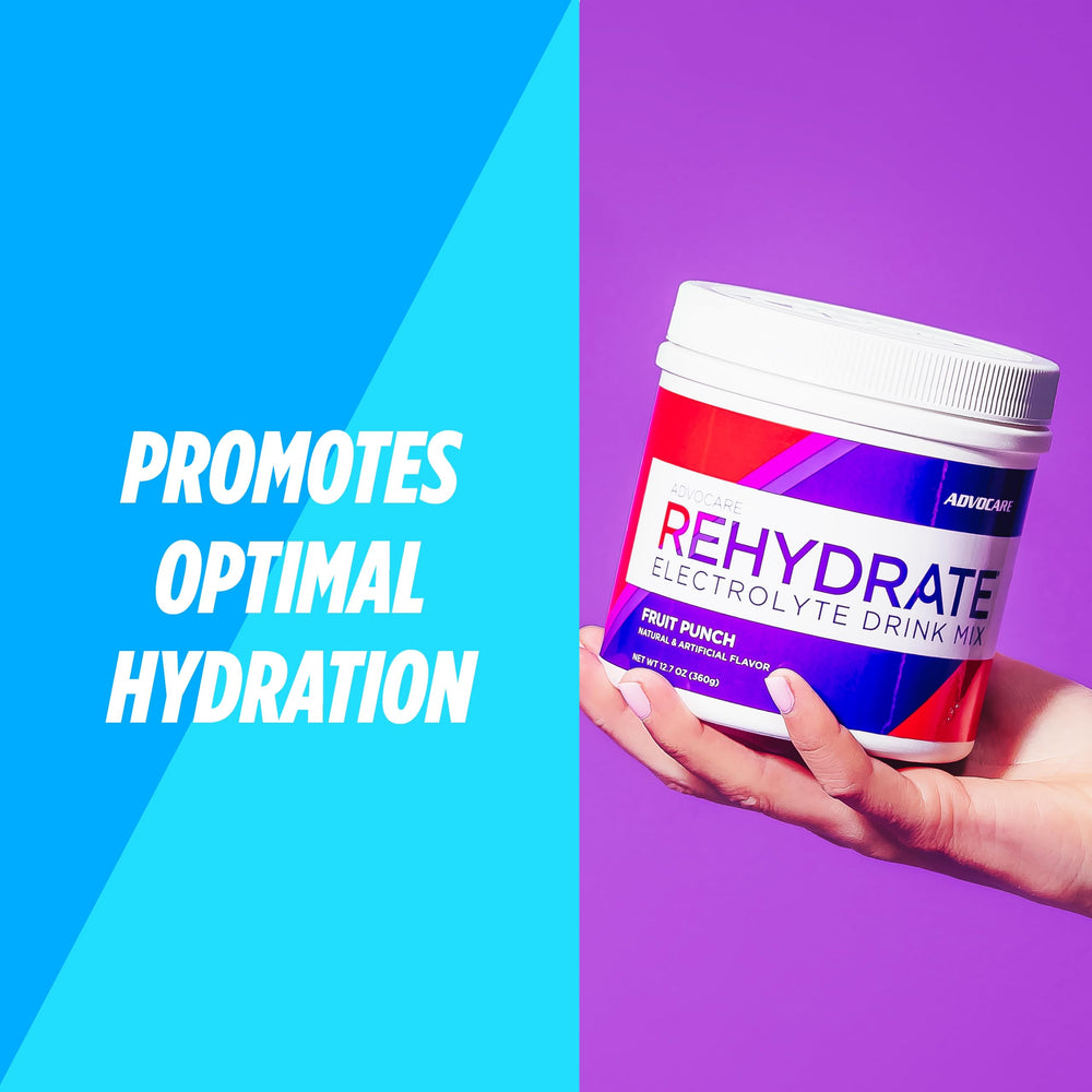 Athlete using AdvoCare Rehydrate during training for sustained energy
