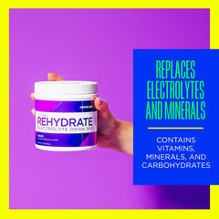AdvoCare Rehydrate grape glass serving showing refreshing color
