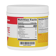 Close-up of AdvoCare Rehydrate label highlighting electrolytes and vitamins