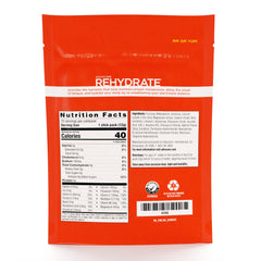 AdvoCare Rehydrate orange stick pack shown as a convenient travel hydration option.