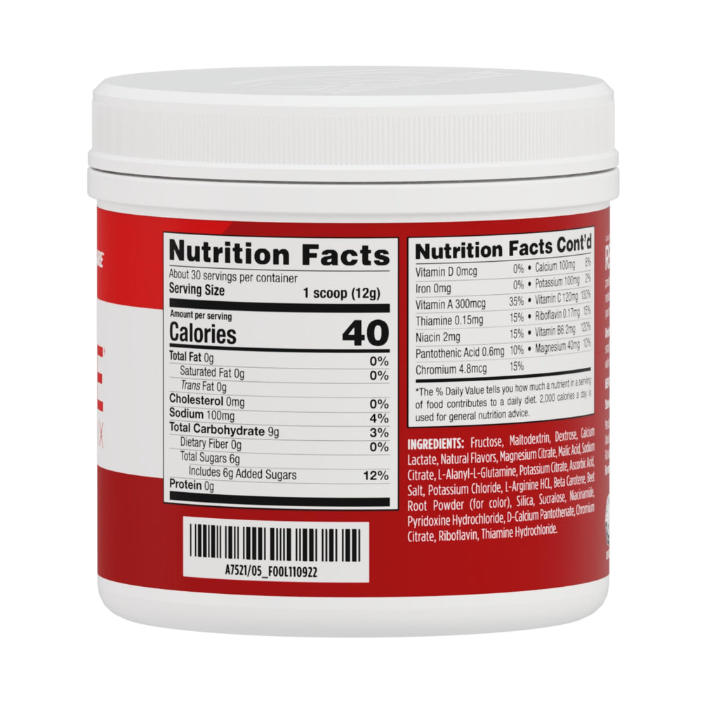 AdvoCare Rehydrate tub and package ready for on-the-go hydration and mixing.