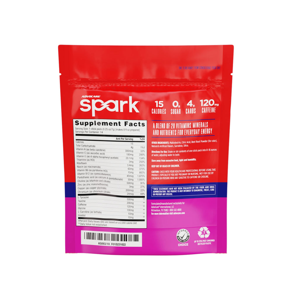 Close-up of AdvoCare Spark powder being mixed for energy and focus